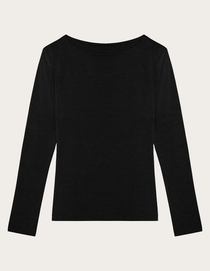 Yamamay_Black_Boat-Neck Top in Tencelª Modal Ð Modal/Silk Basic_AMAD183008_072_04