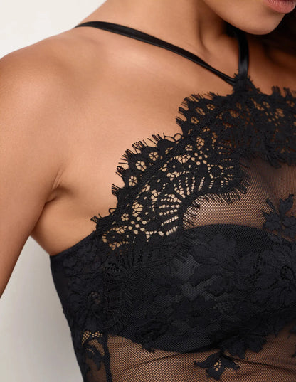 Yamamay_Black_Body in Lace and Tulle with Integrated Cups Ð Must Have_AMAD183018_072_04