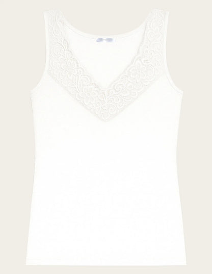 Yamamay_Cream_Basic V-Neck Tank Top with Tencelª Modal Ð Modal/Wool_ATOD183004_035_05
