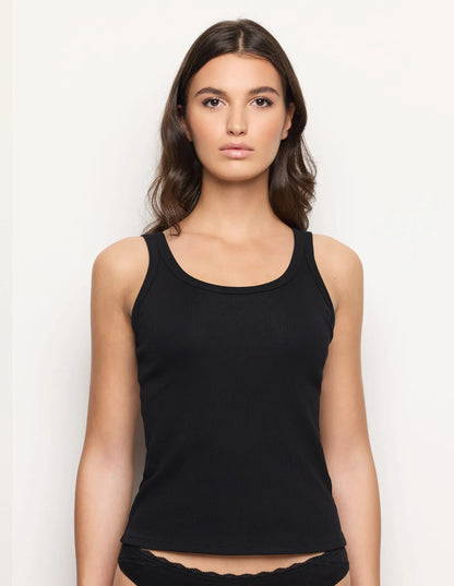 Yamamay_Black_Ribbed Camisole with Internal Padding Ð Easy Living_ATOD183008_072_02