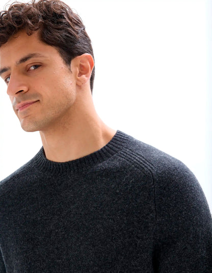 Celio_Anthra Mel_100% Lambswool Crew Neck Sweater_CEWOOL_ANTHRA MEL_04