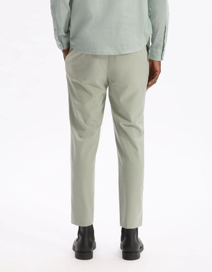 Celio_Sauge_24H Slim Stretch 7/8 Pants_COSMART_SAUGE_03