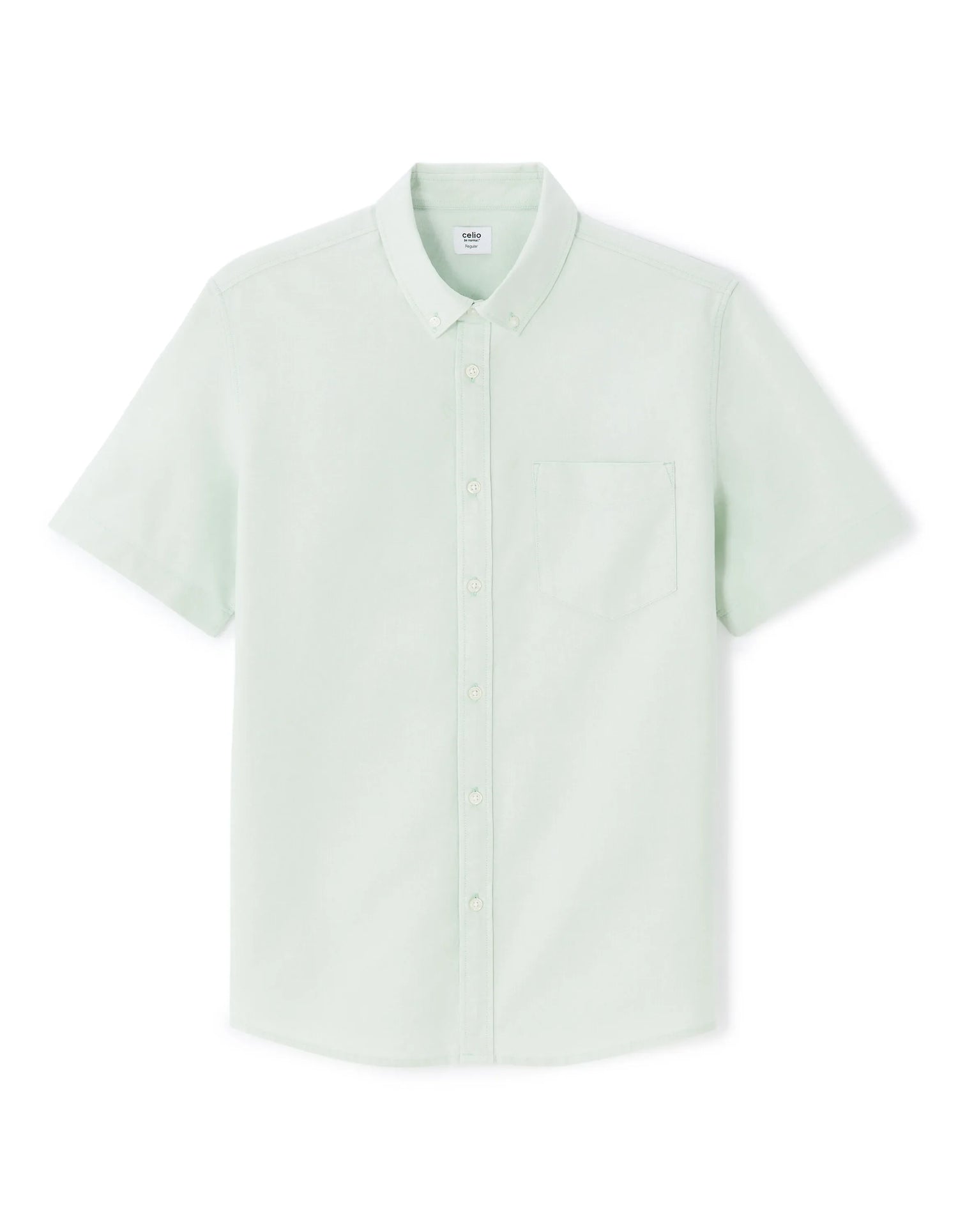 Celio_Mint_Regular Oxford Shirt 100% Cotton_DAXFORDMC_MINT_07