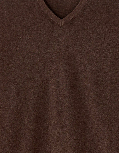 Celio_Dark Brown_100% Cotton V-Neck Sweater_DECOTONV_DARK BROWN_05