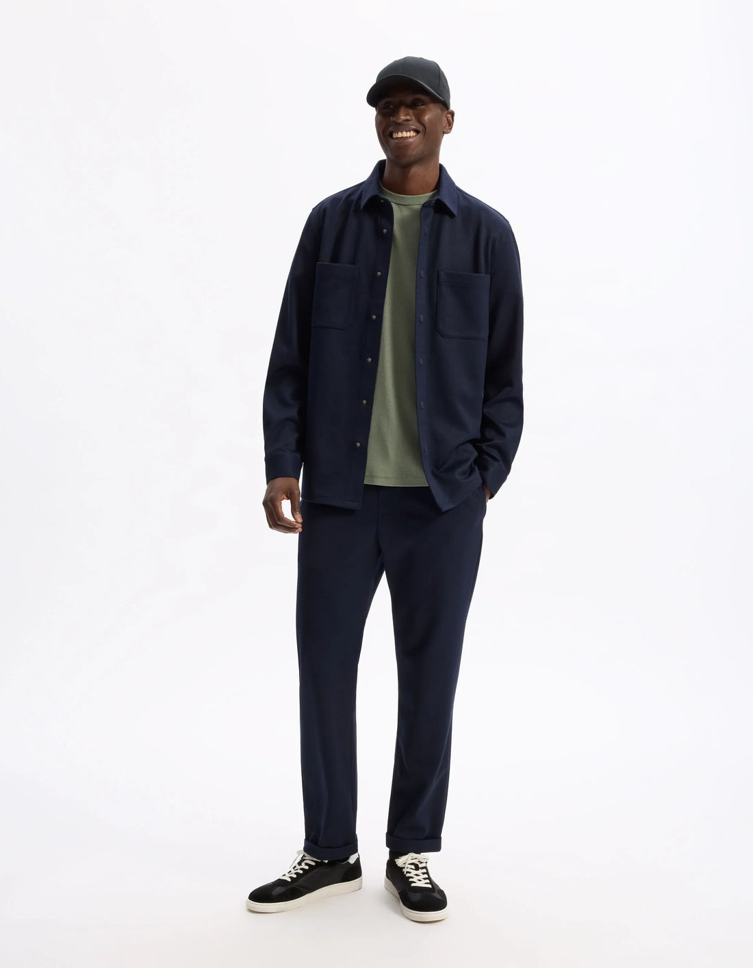 Celio_Navy_Textured 2-Pocket Overshirt_LAPOUKI_NAVY_02