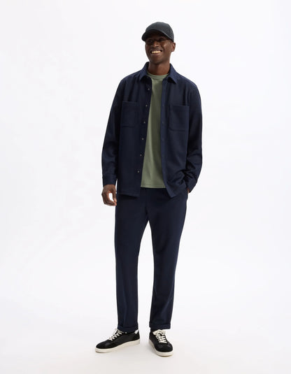 Celio_Navy_Textured 2-Pocket Overshirt_LAPOUKI_NAVY_02
