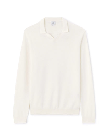 Celio_Ecru_100% Cotton Shark Neck Sweater_LEBIREQUIN_ECRU_05