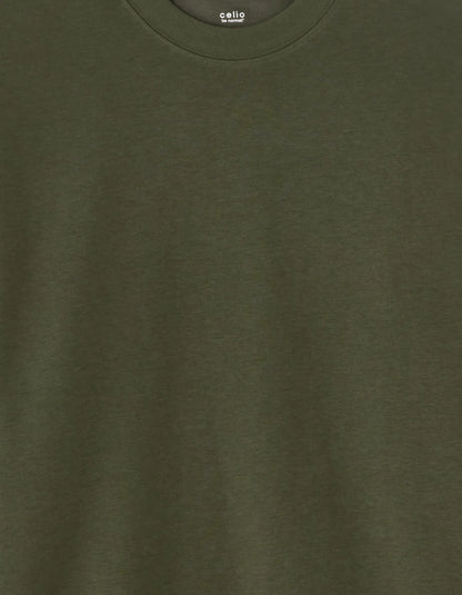 Celio_Deep Kaki_Oversized Long-Sleeved T-Shirt_LEHEML_DEEP KAKI_02