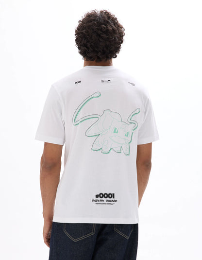 Celio_Blanc1_PokŽmon Bulbasaur T-Shirt_LMEPOKE0_BLANC1_05