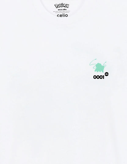 Celio_Blanc1_PokŽmon Bulbasaur T-Shirt_LMEPOKE0_BLANC1_07