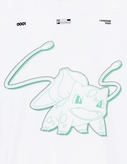 Celio_Blanc1_PokŽmon Bulbasaur T-Shirt_LMEPOKE0_BLANC1_08