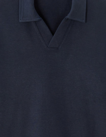 Celio_Encre_Regular Long-Sleeved Jersey Polo Shirt_MEDORT_ENCRE_05