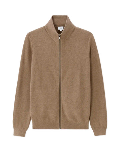 Celio_Beige Humus_Zipped Trucker Collar Cardigan 100% Cotton_MELIMZIP_BEIGE HUMUS_07
