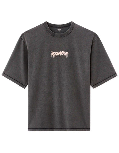 Celio_Black_Oversized Crew Neck T-Shirt in 100% Cotton with Print_MEVACAY_BLACK_07