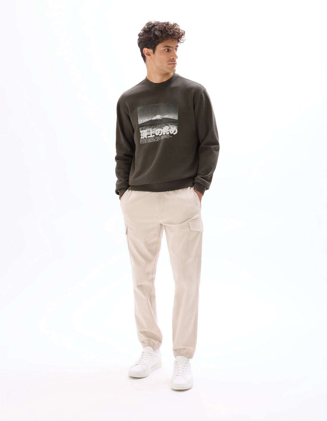 Celio_Beige Clair_Stretch Cotton Straight Cargo Pants_MOGO_BEIGE CLAIR_01