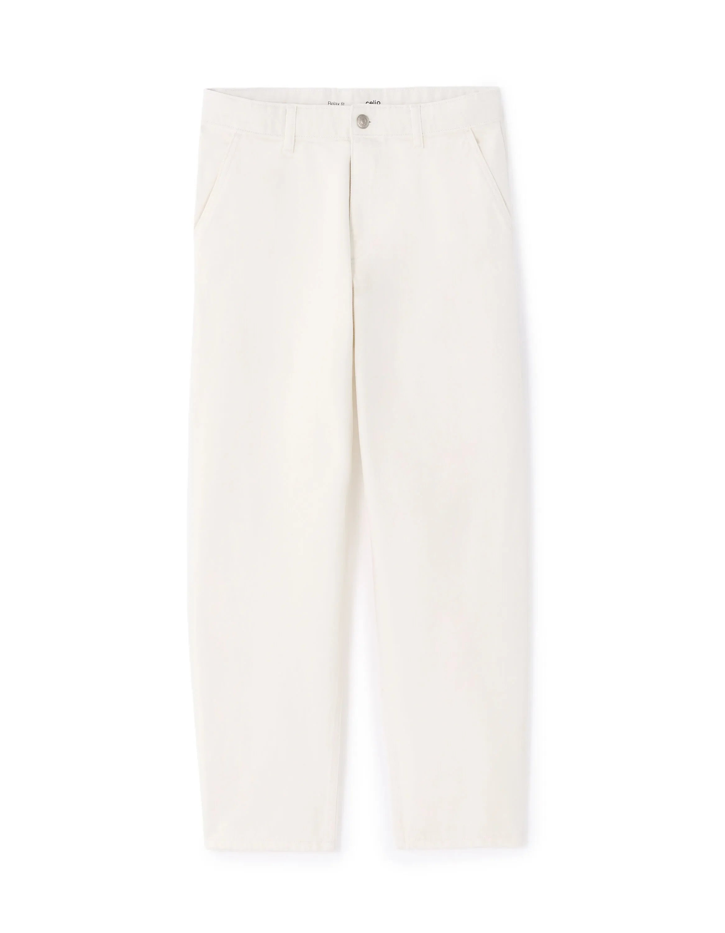 Celio_Ecru_Relaxed Jeans 100% Cotton_MORELAX_ECRU_09