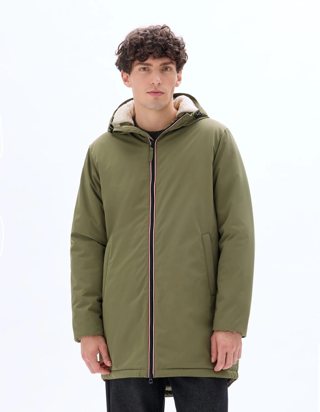 Celio_Light Khaki 01_Sherpa-Lined Hooded Parka_MUTEK_LIGHT KHAKI 01_02