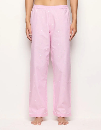 Yamamay_Stripes_Long Cotton Trousers with Embroidered Polka Dots Ð Daily Pajamas_PPBD183001_171_02