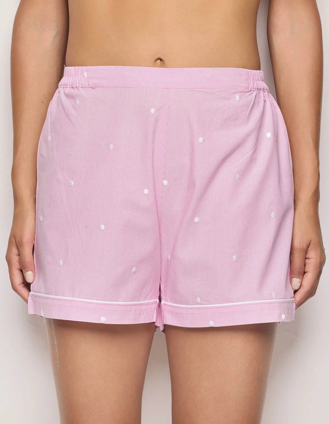 Yamamay_Stripes_Short Cotton Trousers with Embroidered Polka Dots Ð Daily Pajamas_PPBD183002_171_02