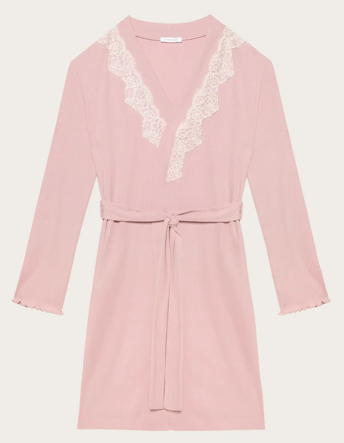 Yamamay_Clay Rose_Embroidered Robe Ð Basic Modal/Cotton Rib_PVED183002_239_06