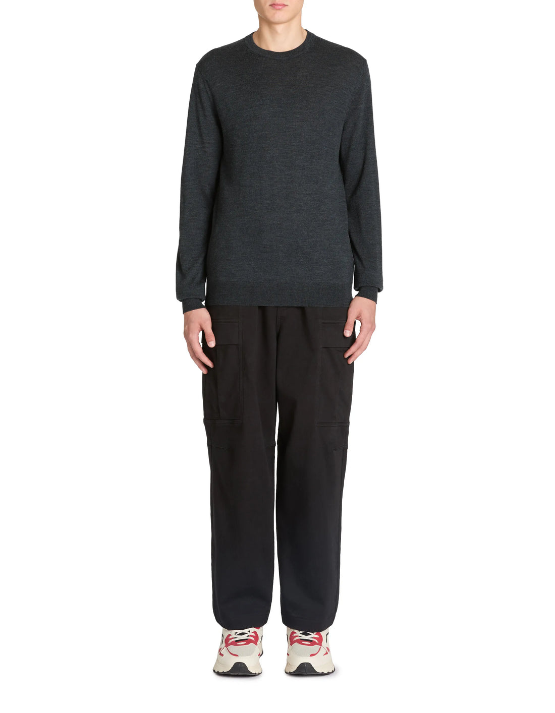 Celio_Anthra Mel_100% Merino Wool Crew Neck Sweater_SEMERIROND_ANTHRA MEL_01