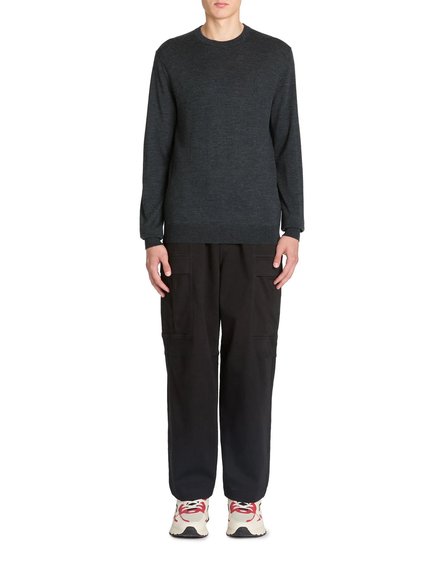 Celio_Anthra Mel_100% Merino Wool Crew Neck Sweater_SEMERIROND_ANTHRA MEL_01